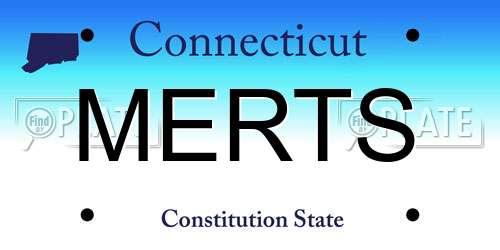 MERTS Connecticut License Plate