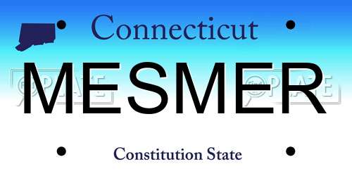 MESMER Connecticut License Plate