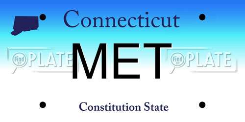 MET Connecticut License Plate