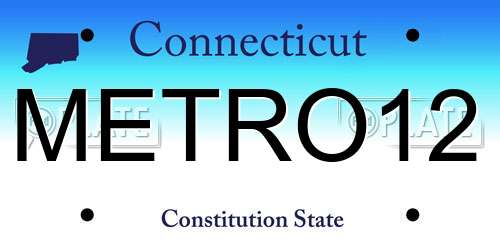 METRO12 Connecticut License Plate