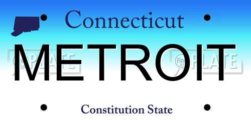 METROIT Connecticut License Plate