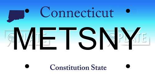 METSNY Connecticut License Plate