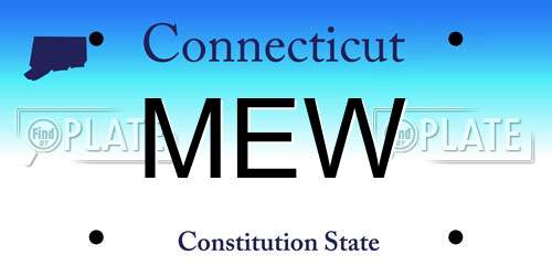 MEW Connecticut License Plate