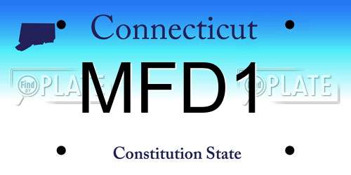 MFD1 Connecticut License Plate