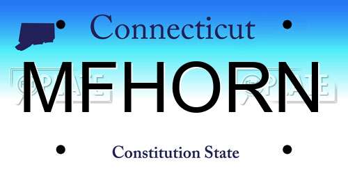 MFHORN Connecticut License Plate