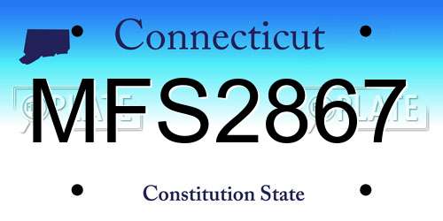 MFS2867 Connecticut License Plate
