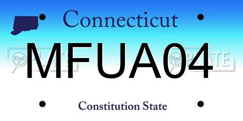 MFUA04 Connecticut License Plate