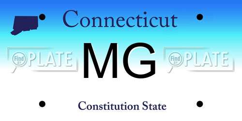 MG Connecticut License Plate