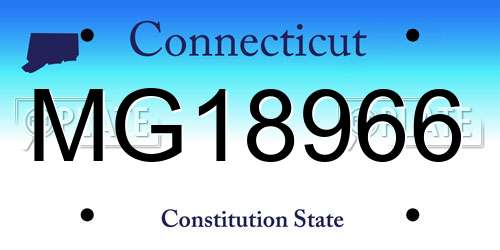 MG18966 Connecticut License Plate