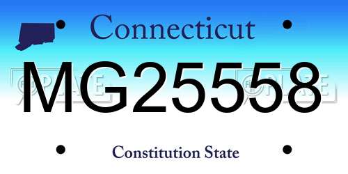 MG25558 Connecticut License Plate