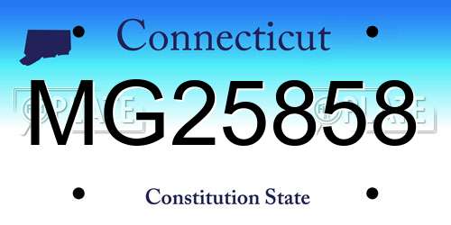 MG25858 Connecticut License Plate