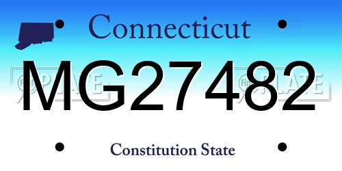 MG27482 Connecticut License Plate