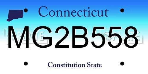 MG2B558 Connecticut License Plate