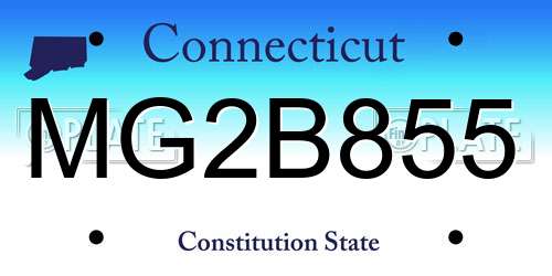 MG2B855 Connecticut License Plate