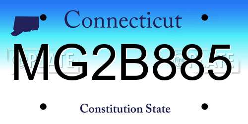 MG2B885 Connecticut License Plate