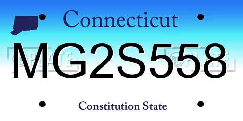 MG2S558 Connecticut License Plate