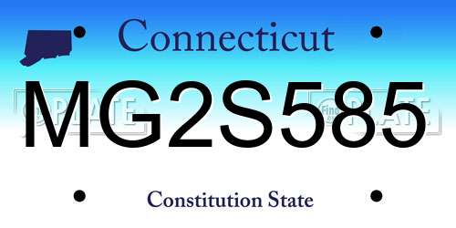 MG2S585 Connecticut License Plate