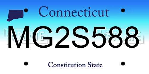 MG2S588 Connecticut License Plate