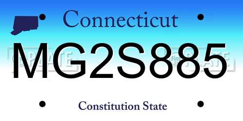 MG2S885 Connecticut License Plate