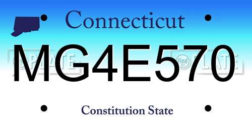 MG4E570 Connecticut License Plate