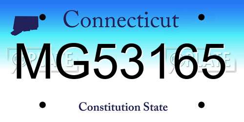 MG53165 Connecticut License Plate