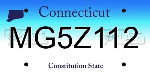 MG5Z112 Connecticut License Plate