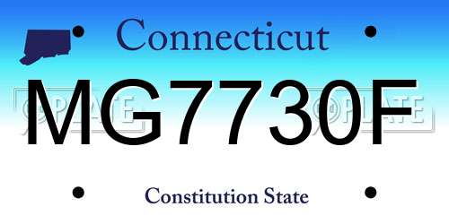 MG7730F Connecticut License Plate