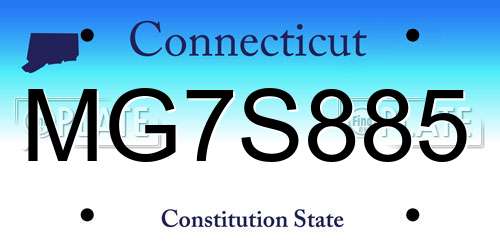 MG7S885 Connecticut License Plate