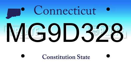 MG9D328 Connecticut License Plate