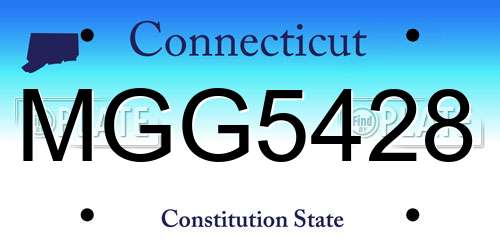 MGG5428 Connecticut License Plate