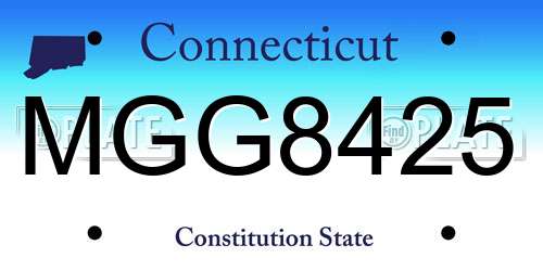 MGG8425 Connecticut License Plate