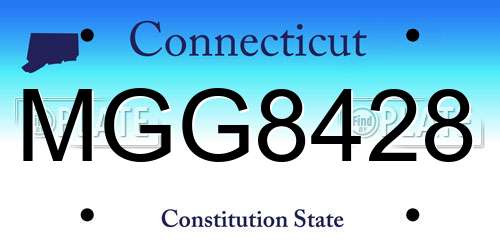 MGG8428 Connecticut License Plate