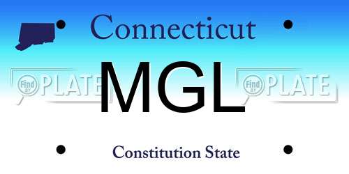 MGL Connecticut License Plate