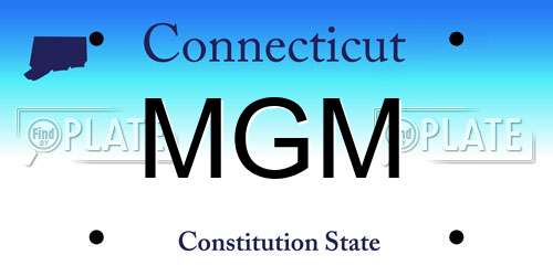 MGM Connecticut License Plate