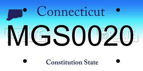 MGS0020 Connecticut License Plate