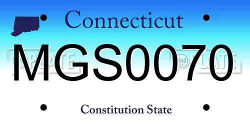 MGS0070 Connecticut License Plate