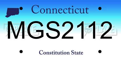 MGS2112 Connecticut License Plate