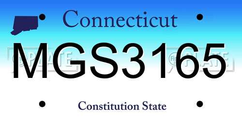 MGS3165 Connecticut License Plate