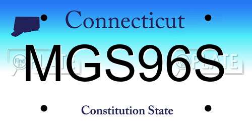 MGS96S Connecticut License Plate