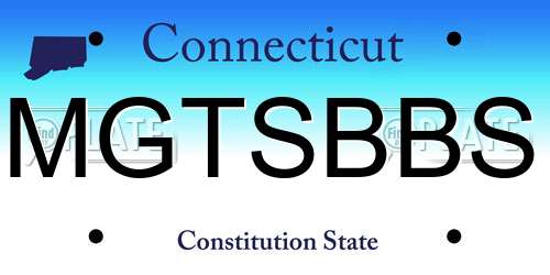 MGTSBBS Connecticut License Plate