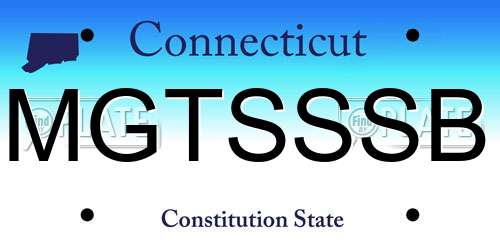 MGTSSSB Connecticut License Plate