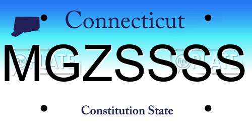 MGZSSSS Connecticut License Plate