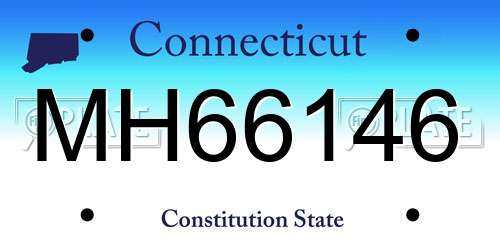 MH66146 Connecticut License Plate