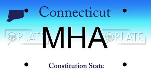 MHA Connecticut License Plate