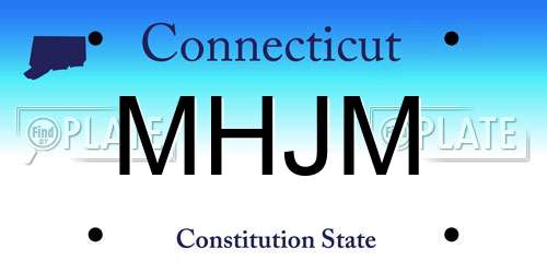 MHJM Connecticut License Plate