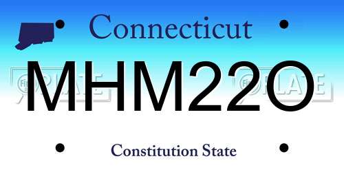 MHM22O Connecticut License Plate