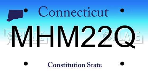 MHM22Q Connecticut License Plate
