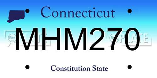 MHM270 Connecticut License Plate
