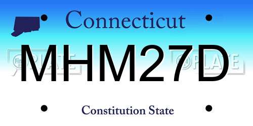 MHM27D Connecticut License Plate