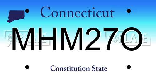MHM27O Connecticut License Plate